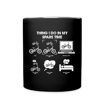 Bike Spare Time Sketch - Full Colour Mug - black - Front