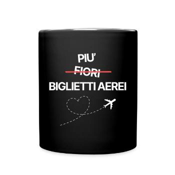 Più biglietti aerei - Stampa divertente e ironica - Tazza monocolore - nero - Fronte