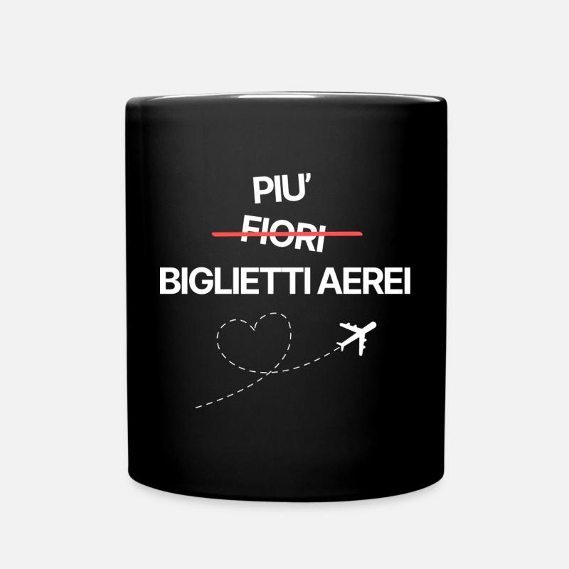 Più biglietti aerei - Stampa divertente e ironica - Tazza monocolore - nero