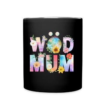 Wöd Mum - Maman du monde, Meilleure maman, Fête des mères - Mug uni - noir - Devant