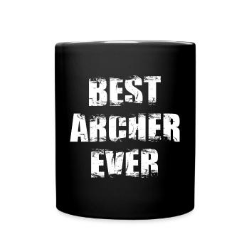 Bester Bogenschütze - Tasse einfarbig - Schwarz - Vorne