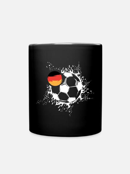 Fußball Deutschlan Ball Explosion Fan Team Spieler - Tasse einfarbig - Schwarz