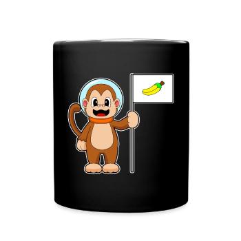 Monkey Astronaut Space - Full Colour Mug - black - Front