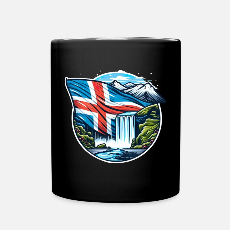 iceland Island 2 - Tasse einfarbig - Schwarz
