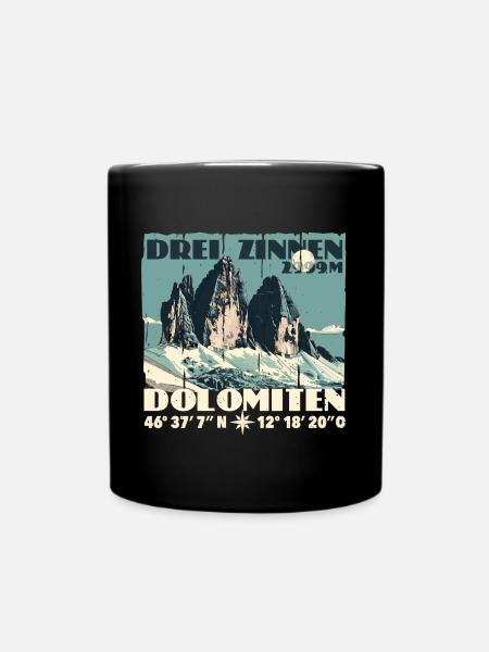 Trois Pics Dolomites Souvenir Tre Cime Lavaredo - Mug uni - noir
