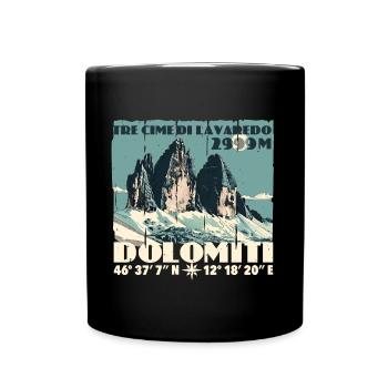 Dolomites de Tre Cime Lavaredo Dolomites des Trois Pics - Mug uni - noir - Devant