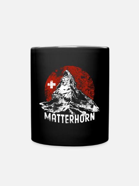 Matterhorn Zermatt Wandern Berg Klettern Andenken - Tasse einfarbig - Schwarz