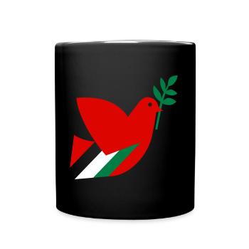 Befreit Palästina - Tasse einfarbig - Schwarz - Vorne