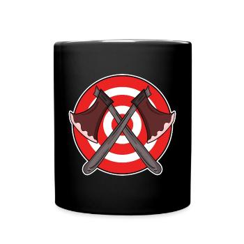 Lancer de hache cible Lancer de hache Cadeau - Mug uni - noir - Devant