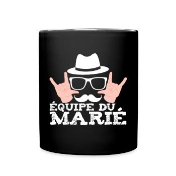 EVG Enterrement de Vie de Garçon équipe du Marié - Mug uni - noir - Devant