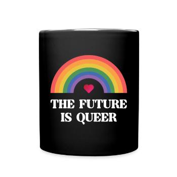 LGBT Pride Month - The Future is Queer - Full Colour Mug - black - Front