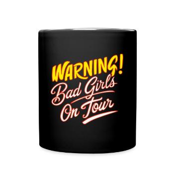 Girls on Tour Attention Women on Tour - Mug uni - noir - Devant