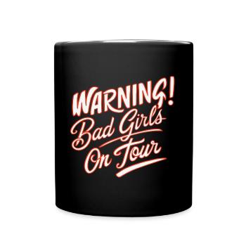 Girls on Tour Attention Women on Tour - Mug uni - noir - Devant