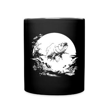 Angler Drawing - Full Colour Mug - black - Front