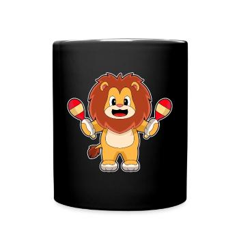 Musique de hochet de musicien Leo - Mug uni - noir - Devant