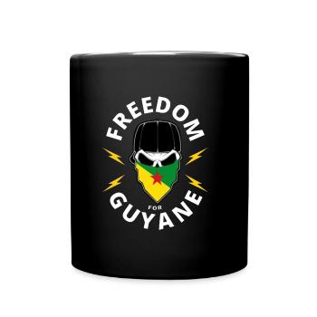 Freiheit für Guyana - Tasse einfarbig - Schwarz - Vorne