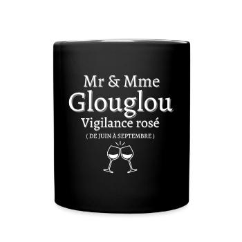 Junggesellenabschied, Braut- und Bräutigamteam, gurgeln - Tasse einfarbig - Schwarz - Vorne