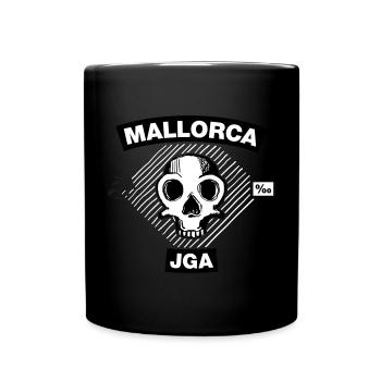 Mallorca – JGA unter Palmen (Palme Xtra) - Tasse einfarbig - Schwarz - Vorne