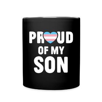 LGBTQ Pride Month - Proud of My Trans Daughter - Full Colour Mug - black - Front
