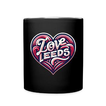 Ich liebe Leeds - Tasse einfarbig - Schwarz - Vorne