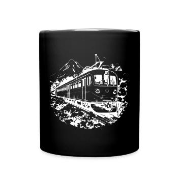 Graphique ferroviaire - Mug uni - noir - Devant