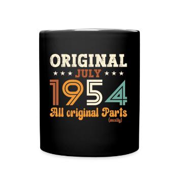 70e anniversaire Original juillet 1954 Né en 1954 - Mug uni - noir - Devant