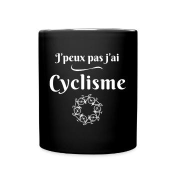 Radfahren, Radfahren, Radfahren - Tasse einfarbig - Schwarz - Vorne
