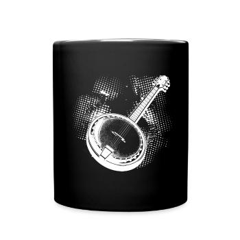 Banjo Sketch - Full Colour Mug - black - Front