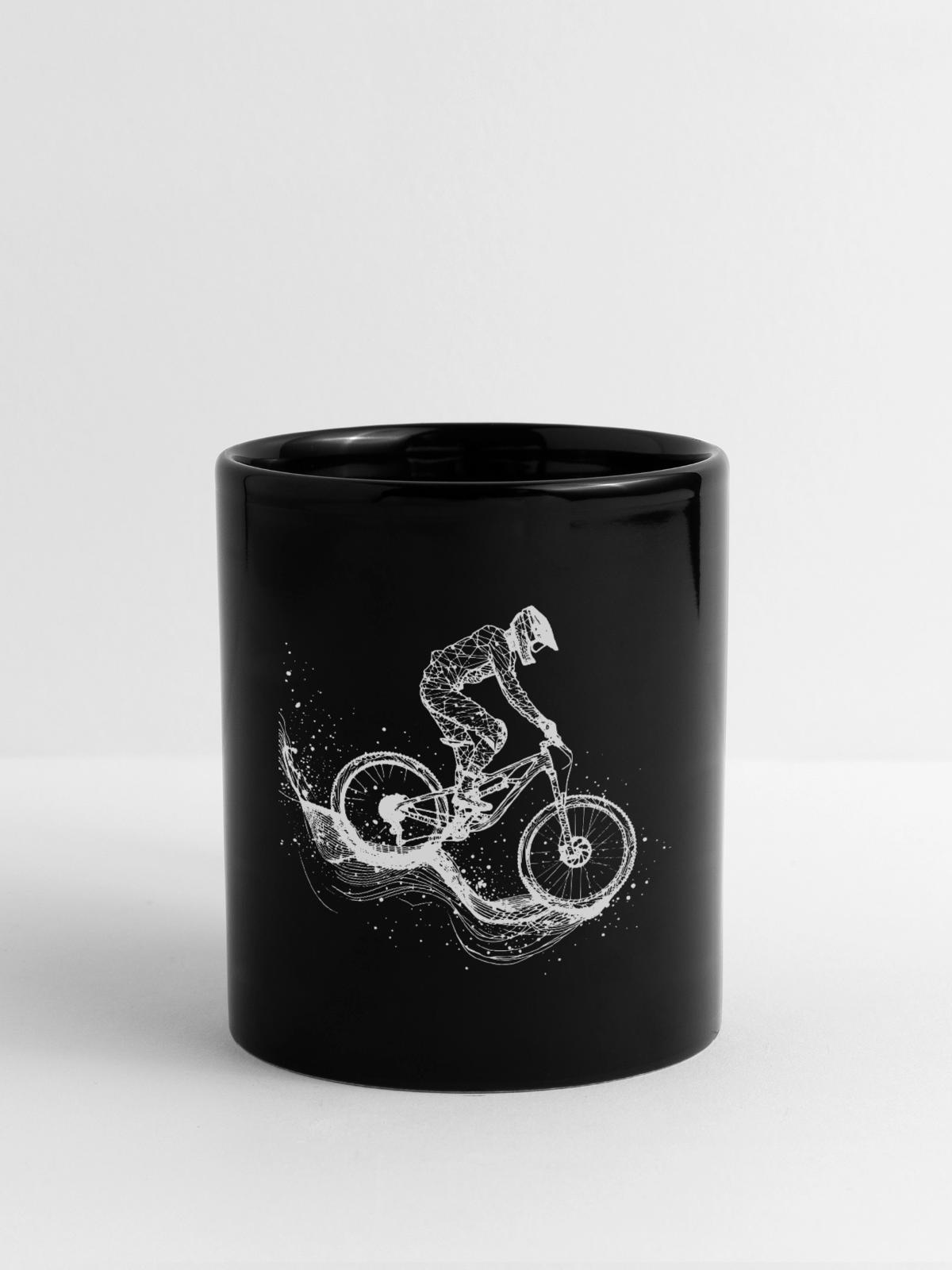 Dessin VTT - Mug uni - noir - Devant