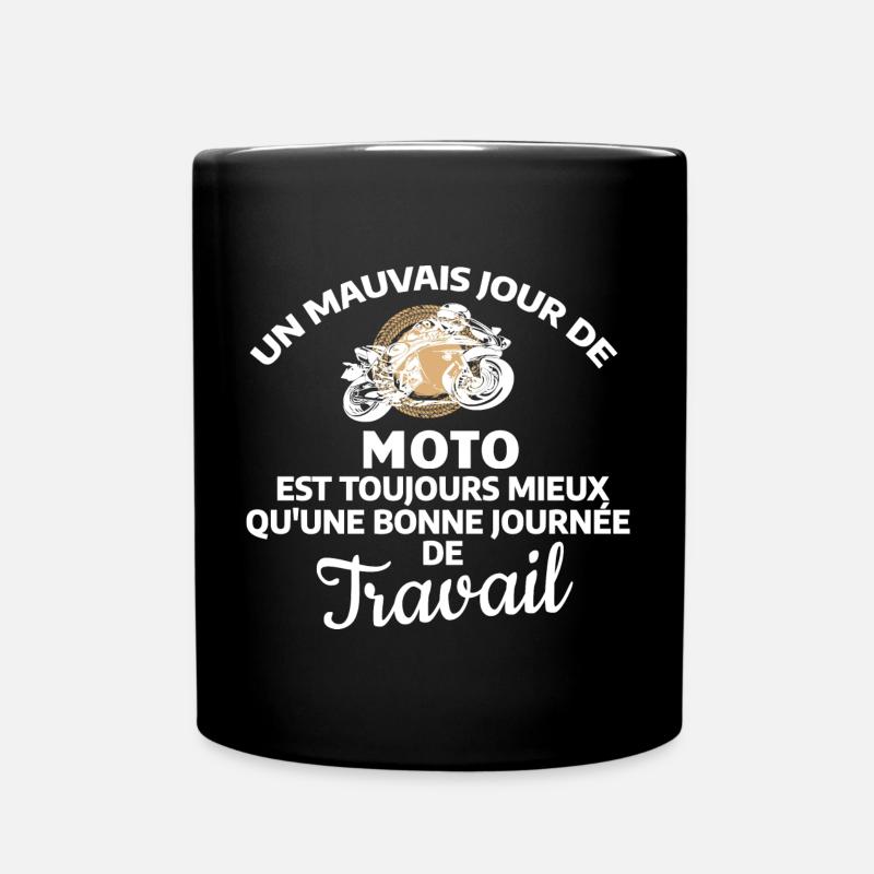 Citation Moto Jour de Travail - Mug uni - noir