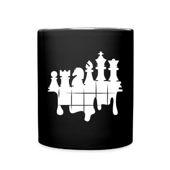 Schach Graffiti Schachspiel Figuren Knight Logo - Tasse einfarbig - Schwarz - Vorne