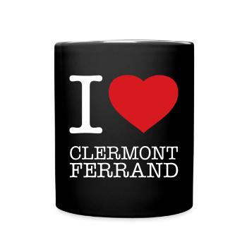 J’AIME CLERMONT-FERRAND France Frankreich - Mug uni - noir - Devant