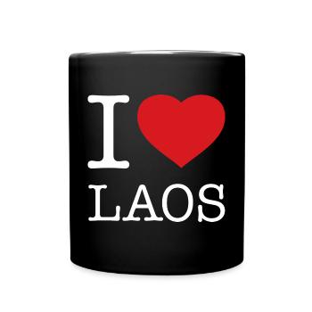 J’ADORE LE LAOS - Mug uni - noir - Devant