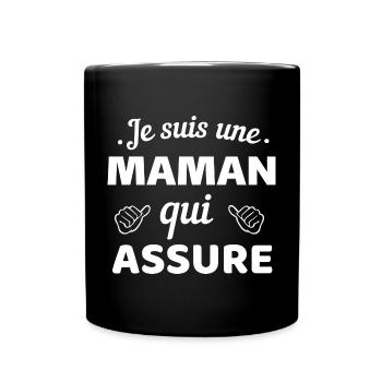 Selbstbewusste Mom Pride Botschaft - Tasse einfarbig - Schwarz - Vorne