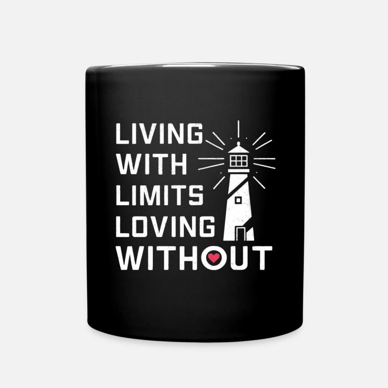 Vivre avec des limites, Aimer sans - Mug uni - noir