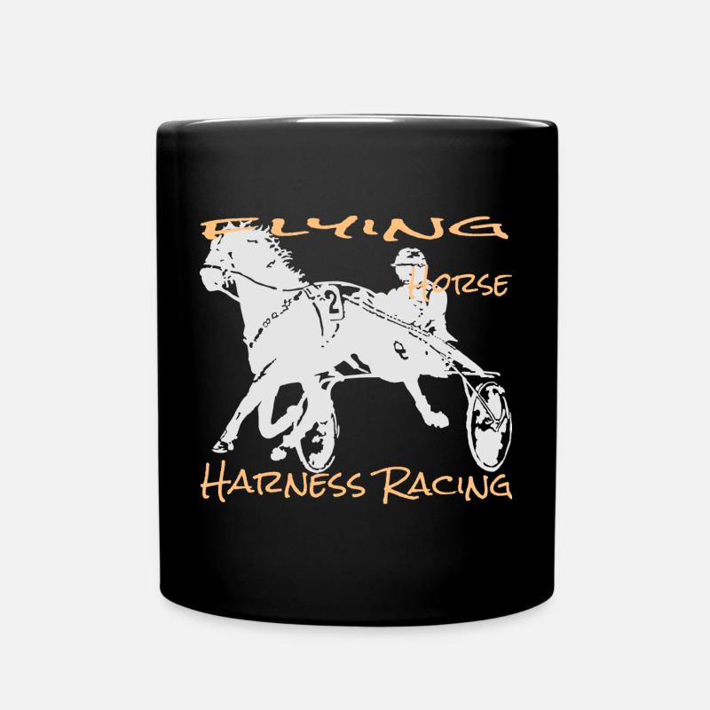 Traber trabrennen - Tasse einfarbig - Schwarz