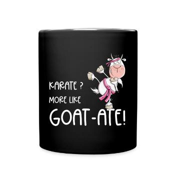 Karate Goat Martial Arts Saying - Full Colour Mug - black - Front