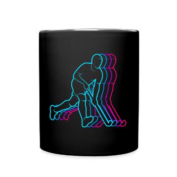 Joueurs de hockey Vintage Hockey Garçons Hockey sur gazon - Mug uni - noir - Devant