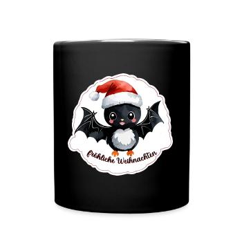 Bat Christmas - Full Colour Mug - black - Front