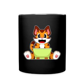 Tiger Laptop - Full Colour Mug - black - Front