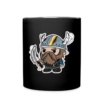 Wikinger - Tasse einfarbig - Schwarz - Vorne