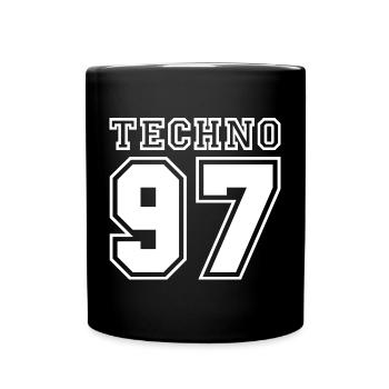 TECHNO 97 - Mug uni - noir - Devant