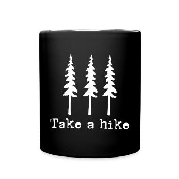 Machen Sie eine Wanderung im Freien Abenteuer Bergcamping - Tasse einfarbig - Schwarz - Vorne
