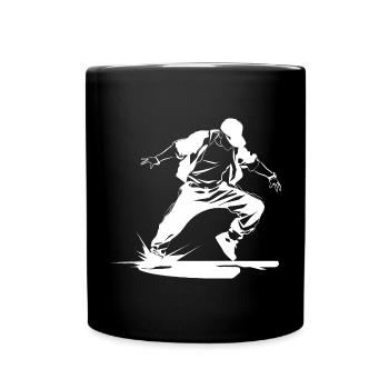 B-Boy Skizze - Tasse einfarbig - Schwarz - Vorne