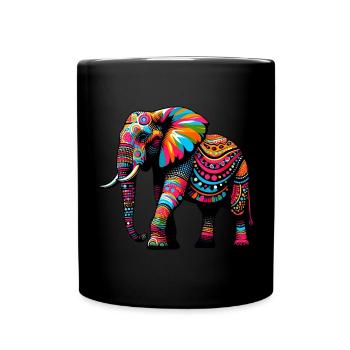 Elephant - Full Colour Mug - black - Front