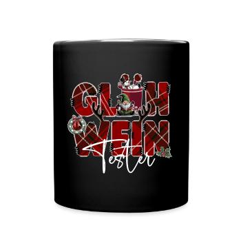 Glühweintester Glühwein Grog Weihnachtsmarkt xmas - Tasse einfarbig - Schwarz - Vorne