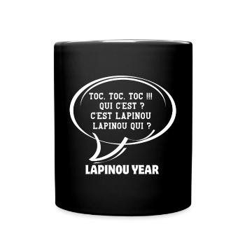 Frohes Neues Jahr, 2025, frohe Feiertage - Tasse einfarbig - Schwarz - Vorne