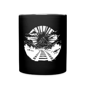 Graphique ferroviaire - Mug uni - noir - Devant