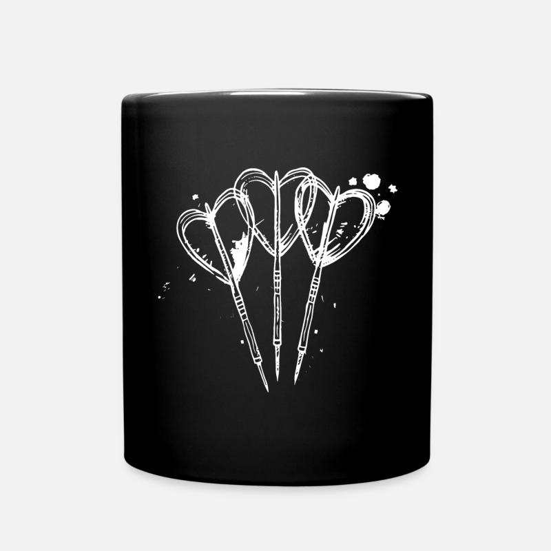 Dartpfeile Line Art - Tasse einfarbig - Schwarz