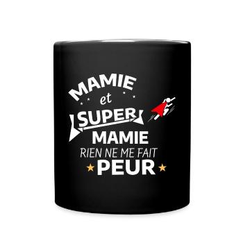 Maman Super Héroïne Affichette - Mug uni - noir - Devant